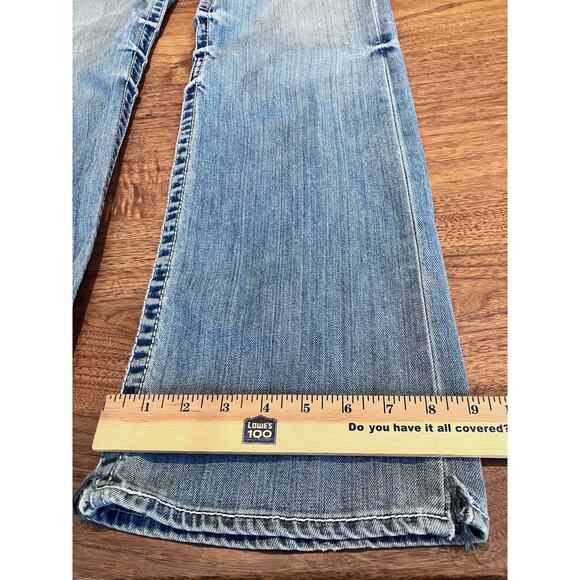 Big Star Liv Bootcut Jeans 31R Distressed Blue Denim Streetwear Skater Mexico - Picture 12 of 12